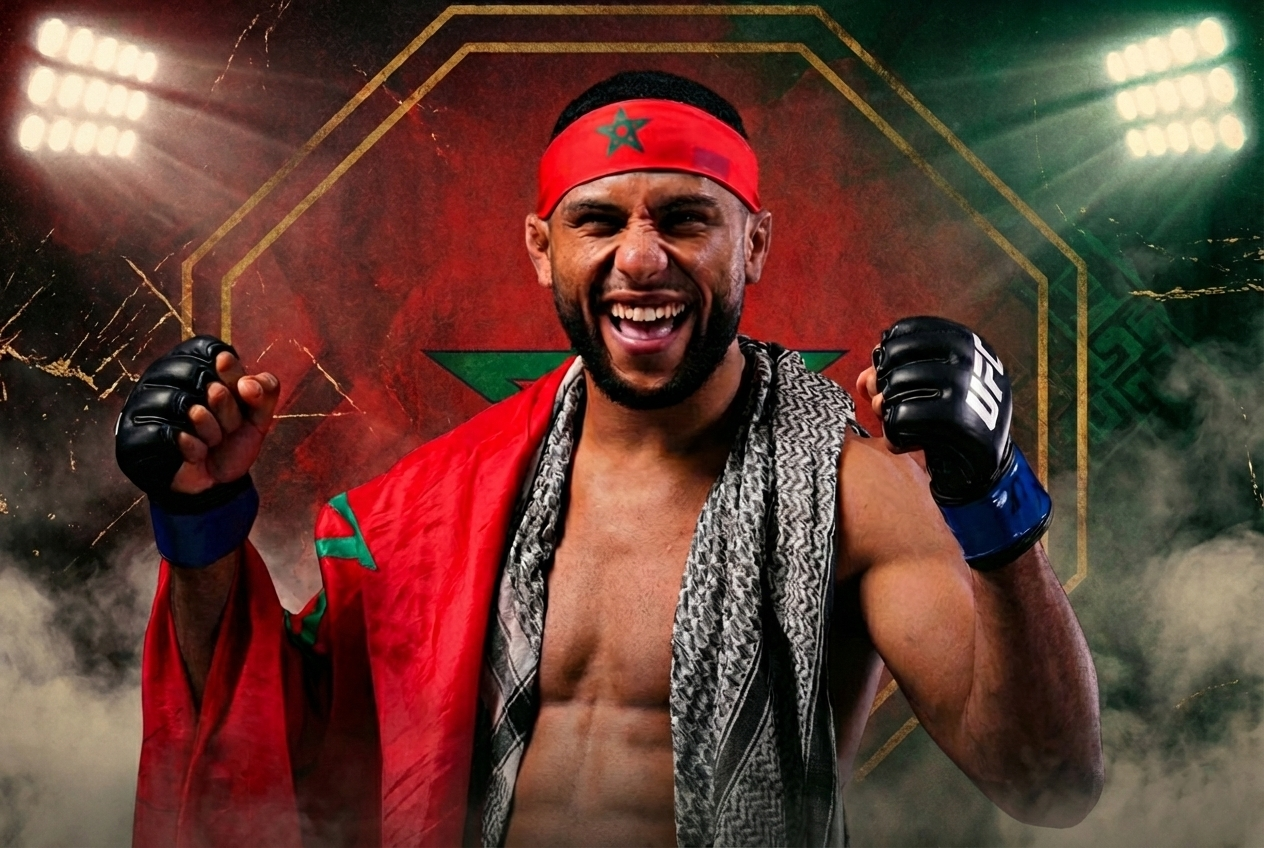 Youssef Zalal with Championship Belt